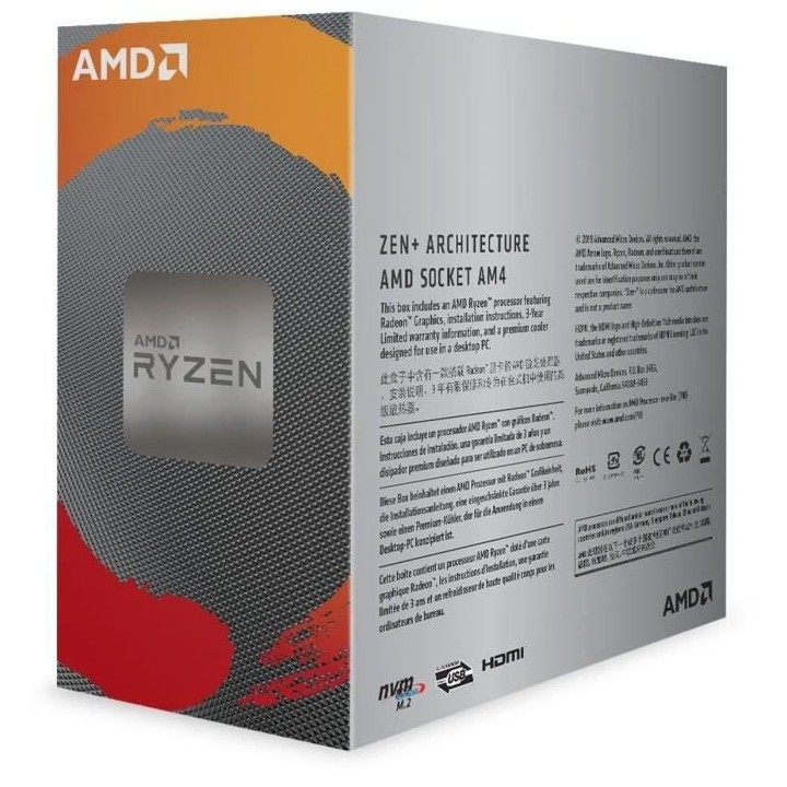 AMD Processeur Ryzen 3 3200G Wraith Stealth cooler