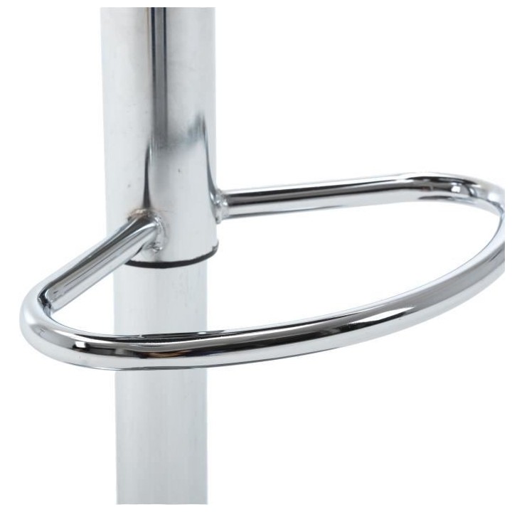 Lot de 2 tabourets de bar réglable en hauteur - Simili noir -  L 46 x