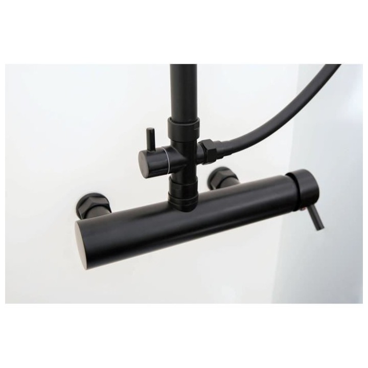 CABINE DE DOUCHE 90X120X220 STYLE INDUSTRIEL NOIR