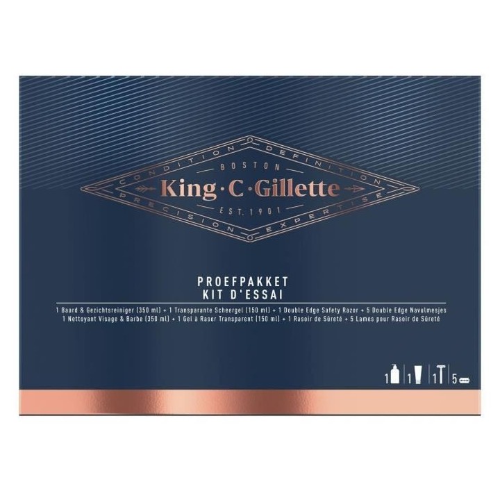 King C. Gillette Coffret de rasage Sûreté