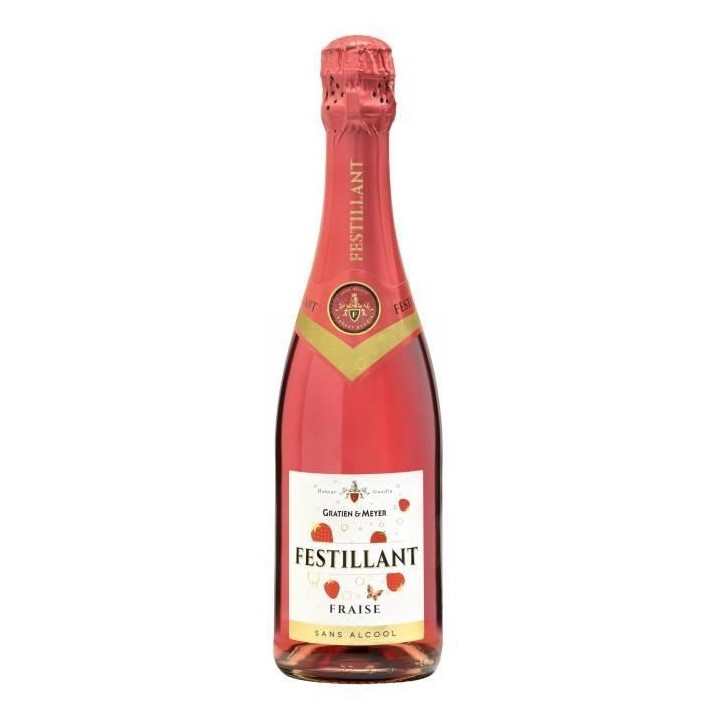 Festillant Fraise - Bulles sans alcool - 75 cl