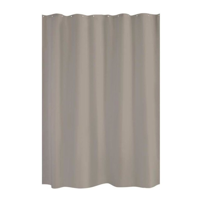 Rideau de douche uni coloris taupe