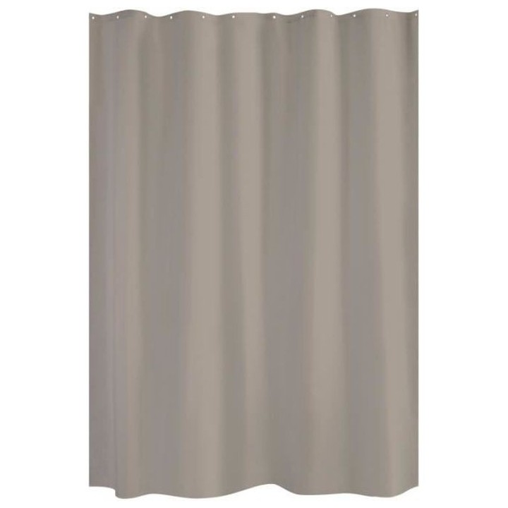 Rideau de douche uni coloris taupe