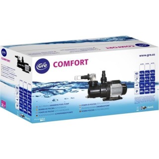 GRE - Pompe de filtration 0,75 CV pour piscine - 9,5 m3/h - avec pré-
