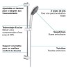 GROHE Ensemble de douche Vitalio Joy 110, pommeau de douche Vitalio Joy 3 jets, barre de 600mm, flexible tuyau 1750mm, 27333000