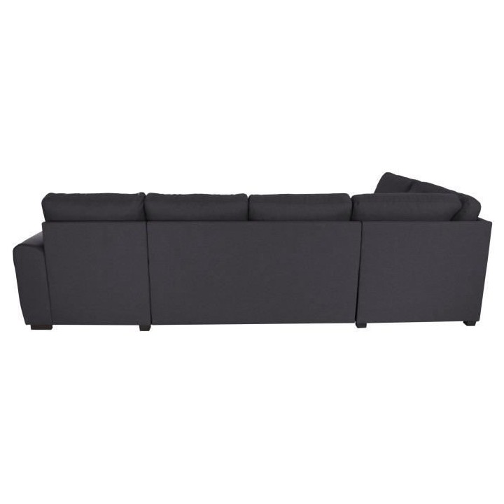 Canapé d'angle panoramique convertible réversible - Tissu Gris - L 3