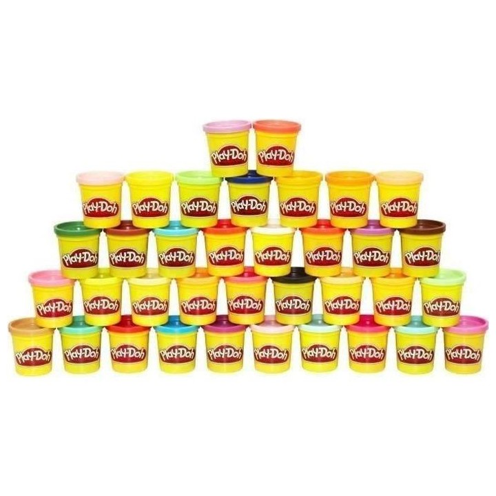 PLAY-DOH - 36 Pots de Pâte a modeler - Couleurs Multiples - 85 g Chac