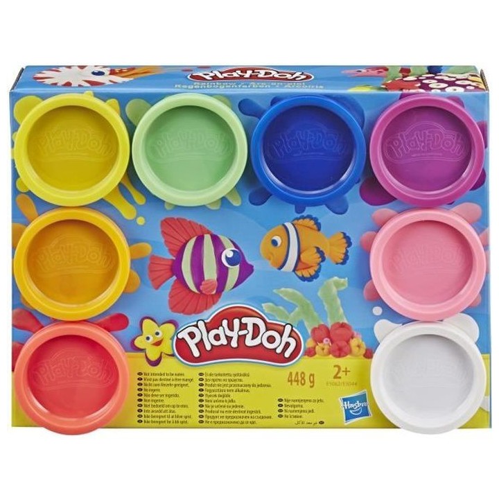 PLAY-DOH - 8 Pots de Pâte a modeler - Couleurs Arc -En -Ciel - 56 g c