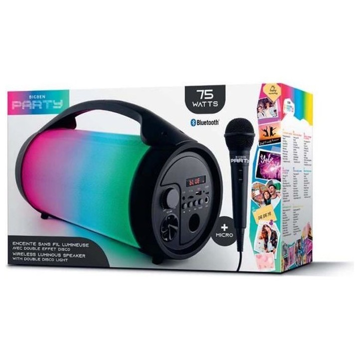 BIGBEN Enceinte Bluetooth PARTYBTPRO - USB SD AUX IN - 38 CM + MICRO F