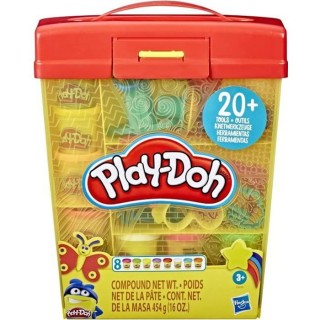 PLAY-DOH - Super boîte d'accessoires avec 8 couleurs de pâte PLAY-D