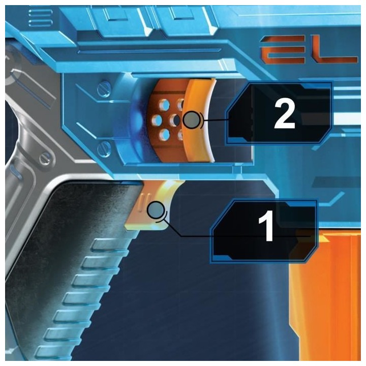 NERF - Elite 2.0 - Blaster motorisé Turbine CS -18 - 36 fléchettes N