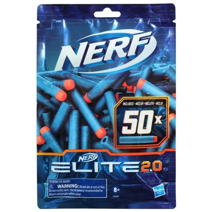 NERF - Elite 2.0 - Recharge de 50 fléchettes en mousse NERF - Elite 2