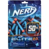 NERF - Elite 2.0 - Recharge de 50 fléchettes en mousse NERF - Elite 2.0 officielles - compatibles avec les Blasters NERF - Elit