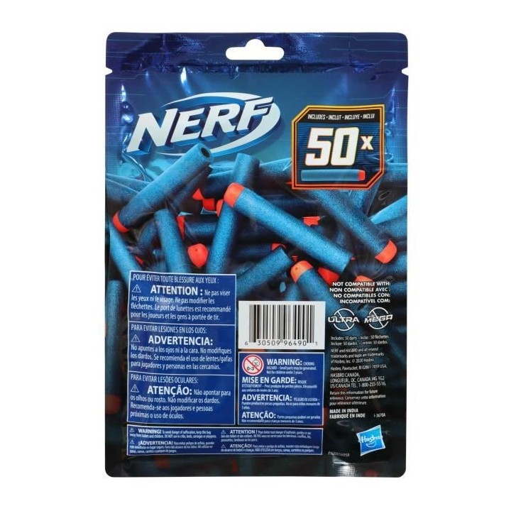 NERF - Elite 2.0 - Recharge de 50 fléchettes en mousse NERF - Elite 2