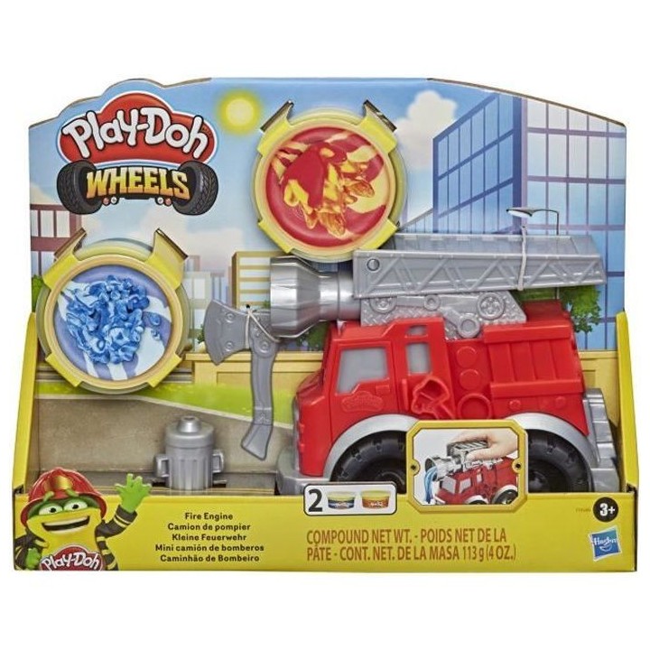 PLAY-DOH - Wheels - Mon premier camion de pompier avec 2 Pots de pâte