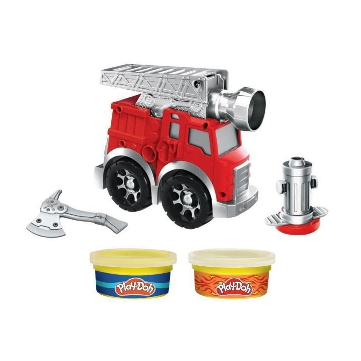 PLAY-DOH - Wheels - Mon premier camion de pompier avec 2 Pots de pâte