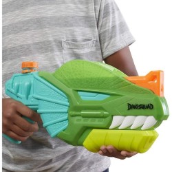 NERF SUPER SOAKER - DinoSquad - Blaster a eau Dino -Soak a pompe - jeux d'eau extérieurs pour s'arroser l'été