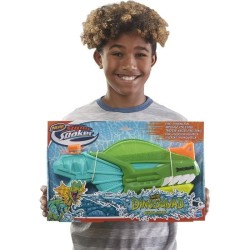 NERF SUPER SOAKER - DinoSquad - Blaster a eau Dino -Soak a pompe - jeux d'eau extérieurs pour s'arroser l'été