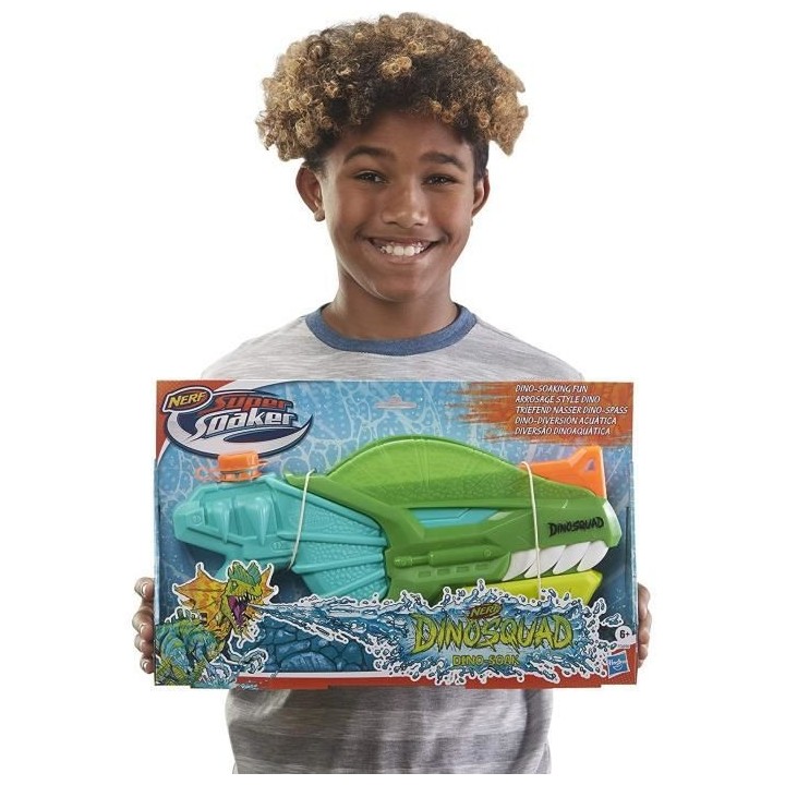 NERF SUPER SOAKER - DinoSquad - Blaster a eau Dino -Soak a pompe - jeu