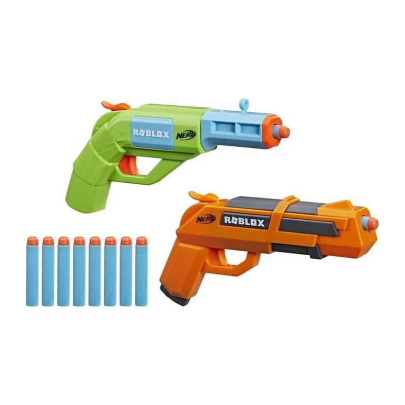 NERF - Roblox Jailbreak : Armory - inclut 2 Blasters - 10 fléchettes NERF - - code pour objet virtuel dans le jeu