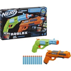 NERF - Roblox Jailbreak : Armory - inclut 2 Blasters - 10 fléchettes NERF - - code pour objet virtuel dans le jeu