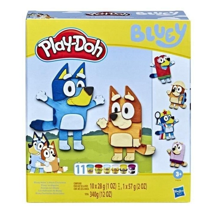 Play-Doh Coffret Bluey se déguise avec 11 pots de pâte a modeler