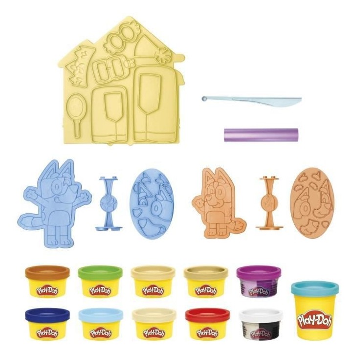 Play-Doh Coffret Bluey se déguise avec 11 pots de pâte a modeler