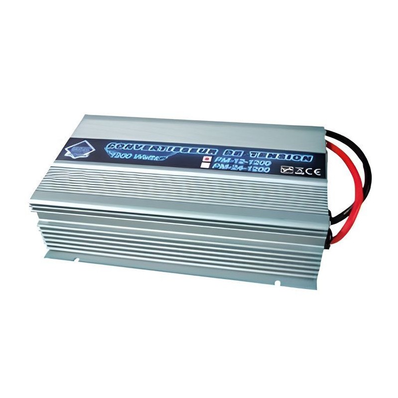 Convertisseur Transformateur de Tension 24/220V 1200W avec Télécommande