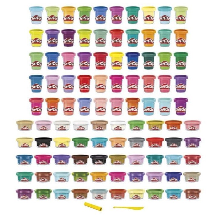 Play-Doh Wow Coffret 100 pots de couleurs - Playdoh classique