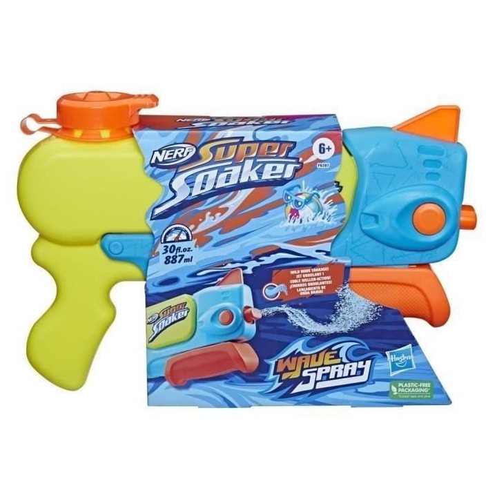 Nerf Super Soaker Wave Spray, blaster a eau, la buse rotative crée de