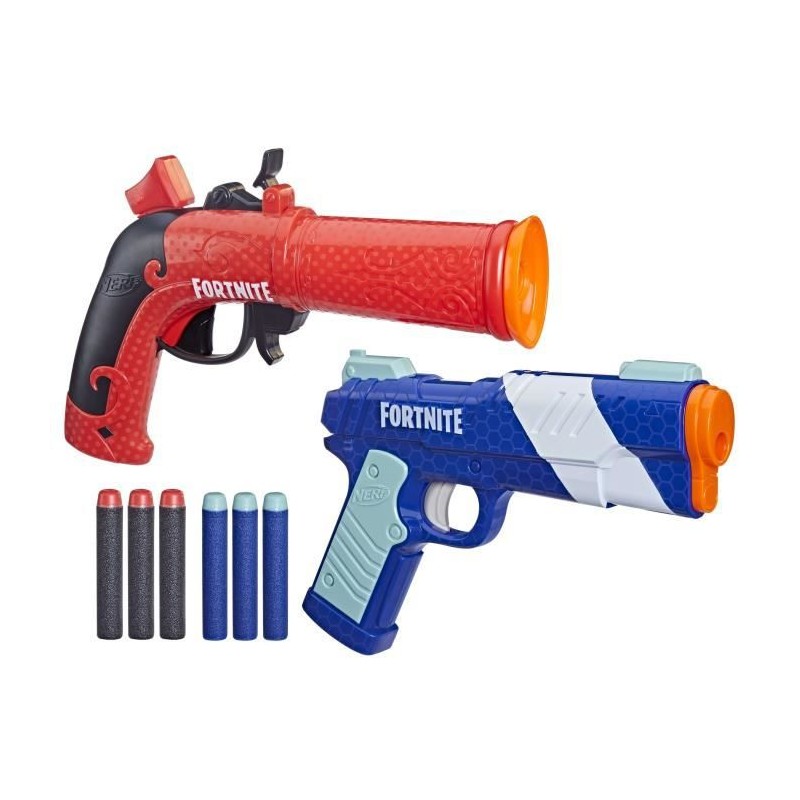 Nerf Fortnite Dual Pack, inclut 2 blasters Nerf, 6 fléchettes en mousse Nerf Elite