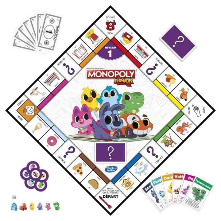 Monopoly Junior 2 en 1 - Jeu de société enfant