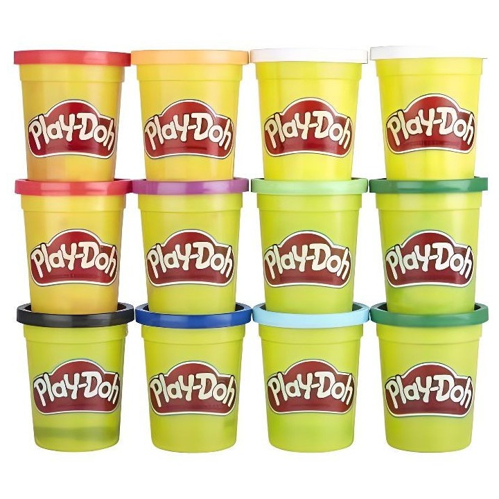 PLAY-DOH -12 Pots - Pâte a modeler - Couleurs Hiver - 112 g chacun