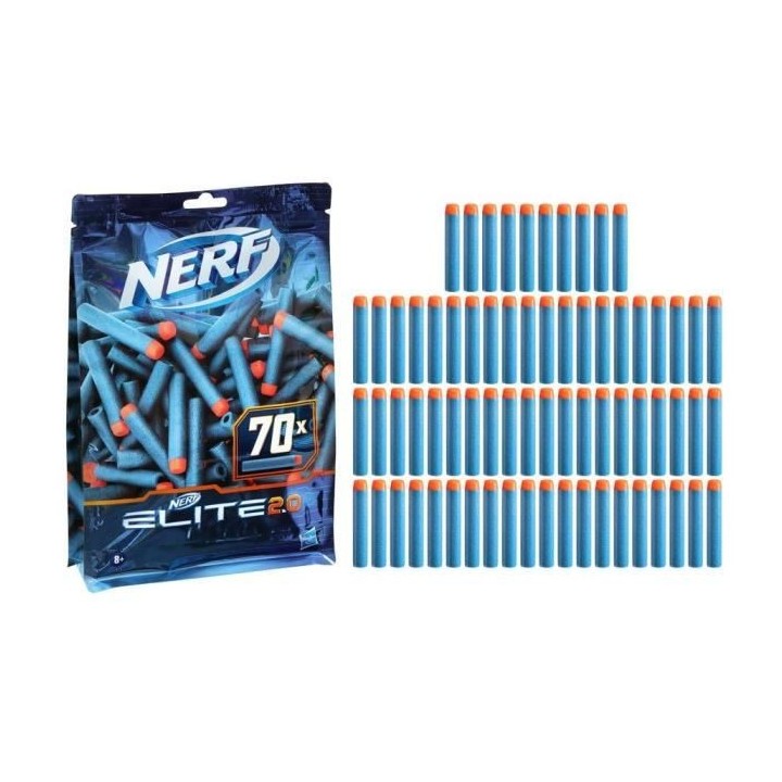 NERF - Elite 2.0 - Recharge de 70 fléchettes en mousse Nerf Elite 2.0