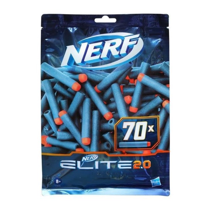 NERF - Elite 2.0 - Recharge de 70 fléchettes en mousse Nerf Elite 2.0