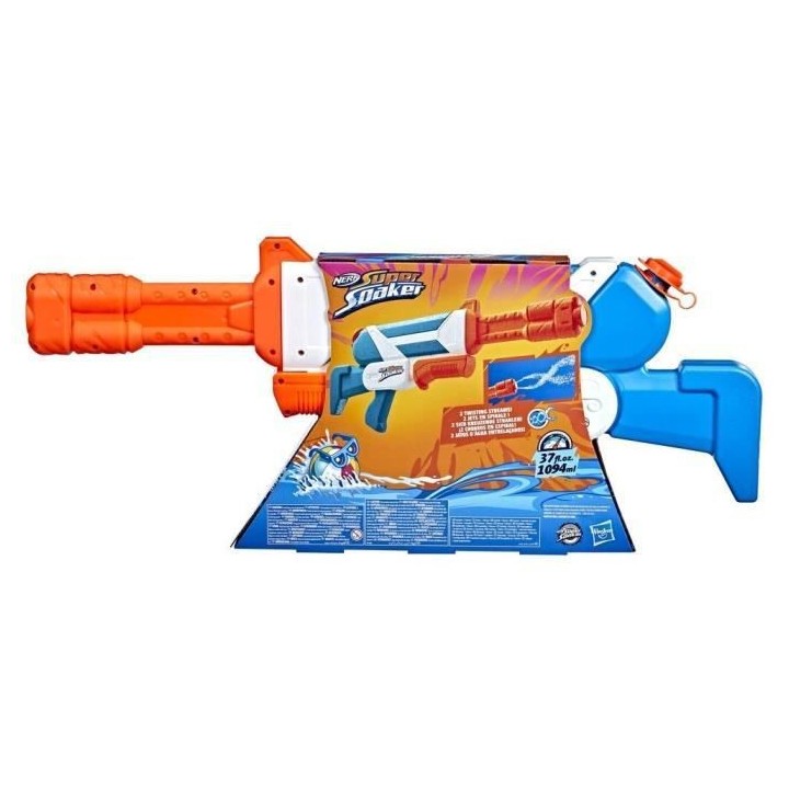 NERF SUPER SOAKER - Blaster a eau Twister -tire 2 jets d'eau torsadés