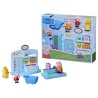 PEPPA PIG - Peppa's Adventures - Peppa a l'épicerie - jouet préscolaire avec 2 figurines et 8 accessoires, des 3 ans