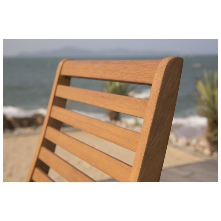 Lot de 4 chaises de jardin pliantes en Acacia FSC - 47 x 57,5 x H.89,5