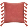 Coussin avec pompons Gypsy - Terracotta - 50 x 50 cm