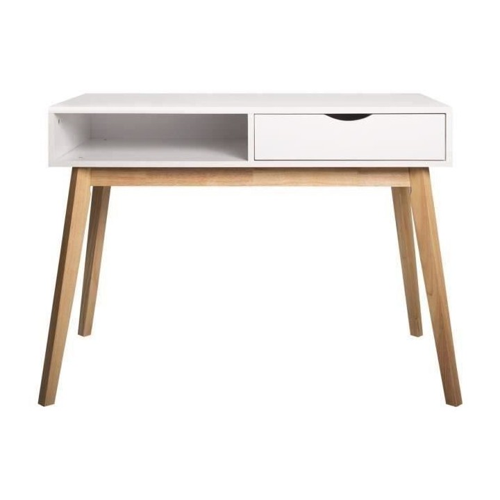 Bureau Single - Panneaux de particules - Blanc - Scandinave - L 100 x