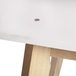 Bureau Single - Panneaux de particules - Blanc - Scandinave - L 100 x P 50 x H 77 cm