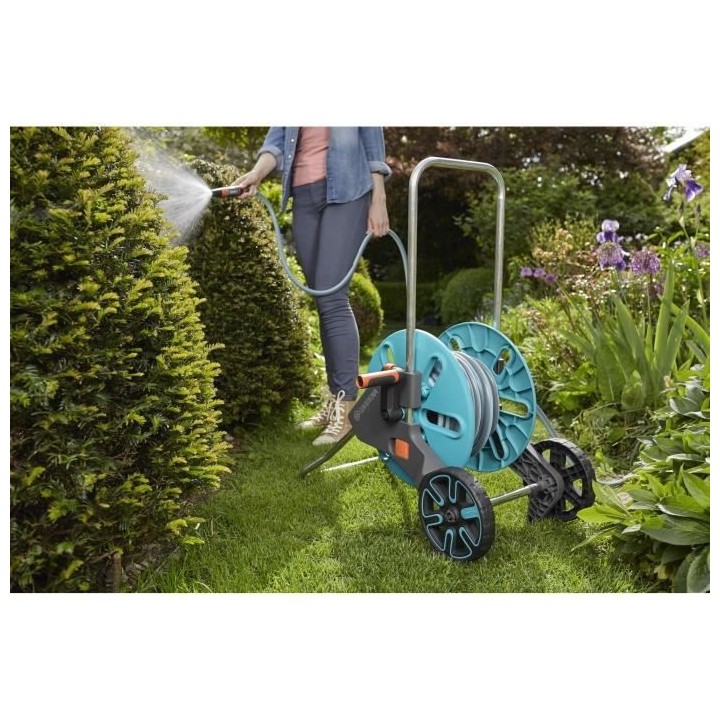 GARDENA Dévidoir CleverRoll taille M équipé – Longueur max 50m