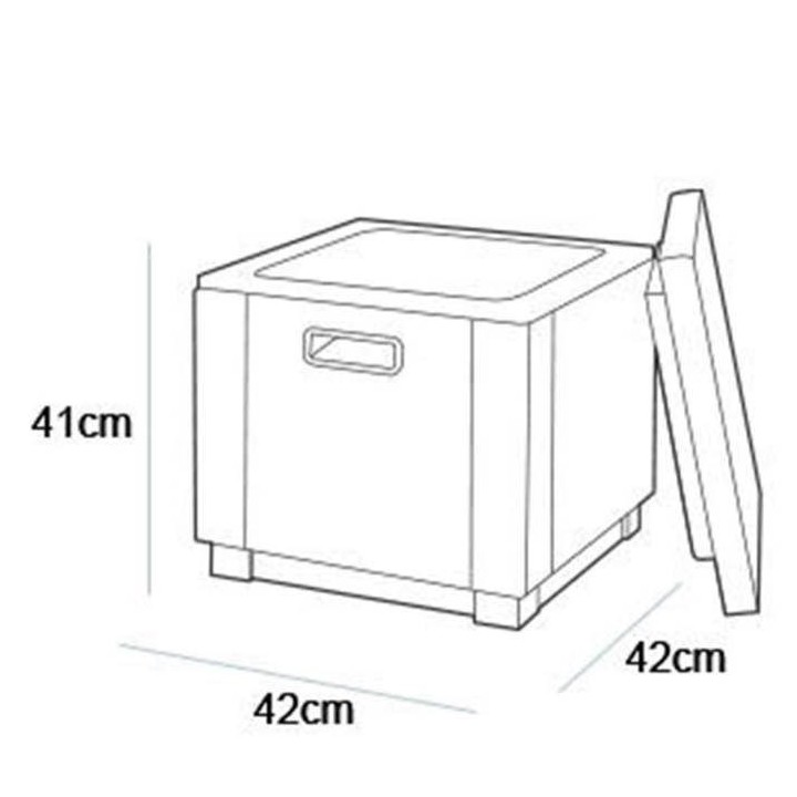 Allibert by KETER - Ice Cube - Table isotherme - en résine - Gris gra