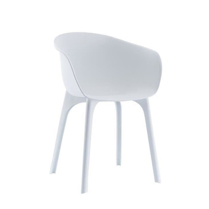 IDEA Lot de 2 fauteuils de jardin Diva Blanc