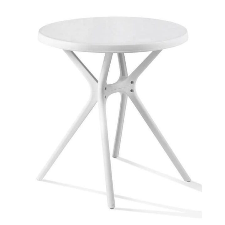 VICTOR Table ronde - Ø 70 cm - Pieds tulipe - Blanc
