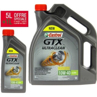 CASTROL Huile moteur GTX 10W40 - 5 litres + 1 litre
