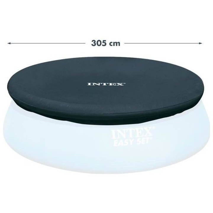 Intex bâche protection pour piscine autoportante 3m05