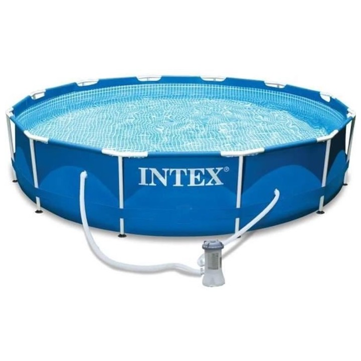 Kit Piscine hors sol tubulaire INTEX - Frame - 365 x 76 cm - Ronde