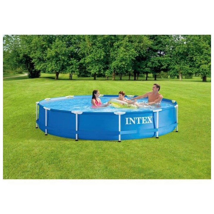 Kit Piscine hors sol tubulaire INTEX - Frame - 365 x 76 cm - Ronde