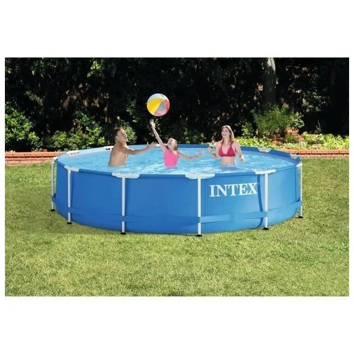 Kit Piscine hors sol tubulaire INTEX - Frame - 365 x 76 cm - Ronde
